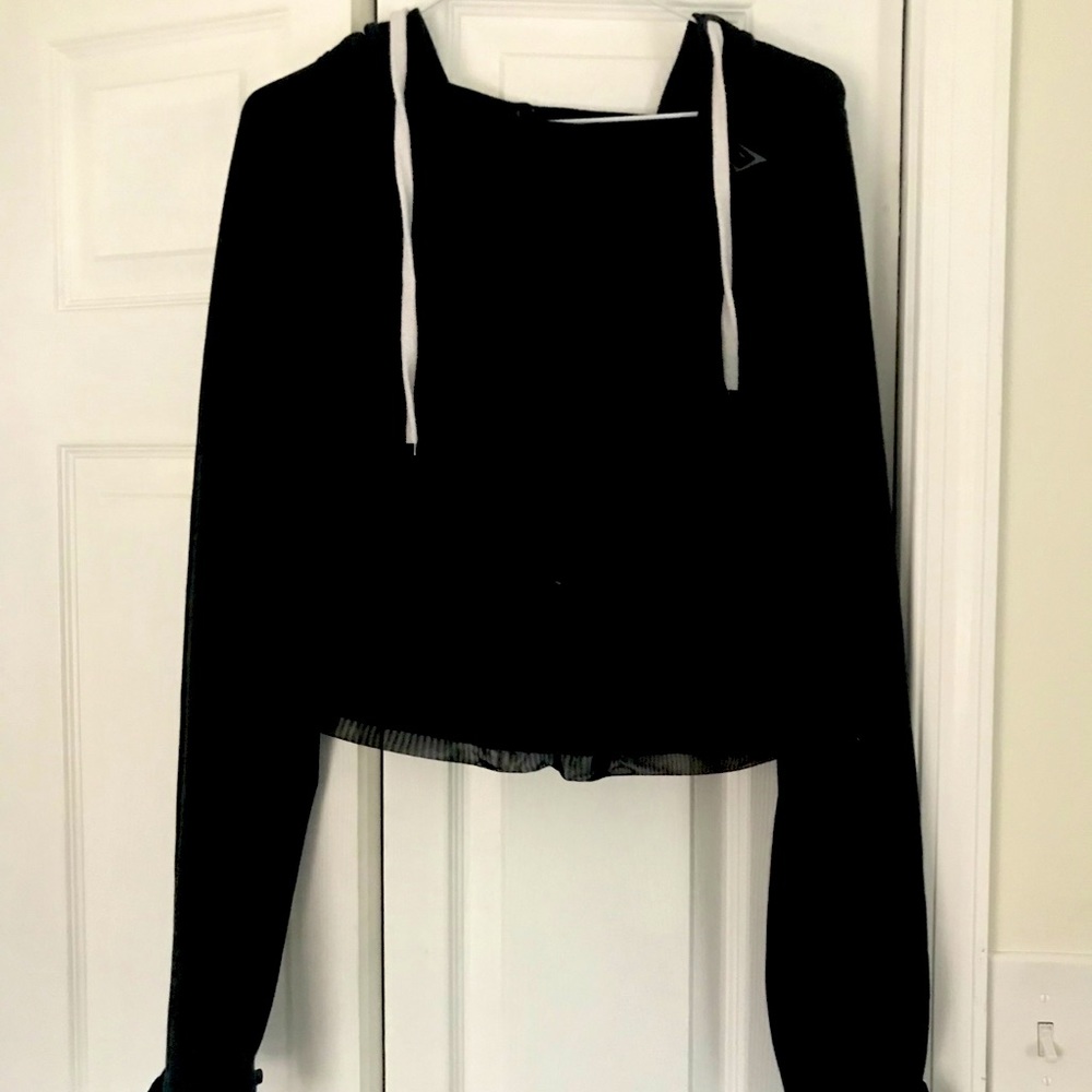WSxGS Black Cropped Hoodie